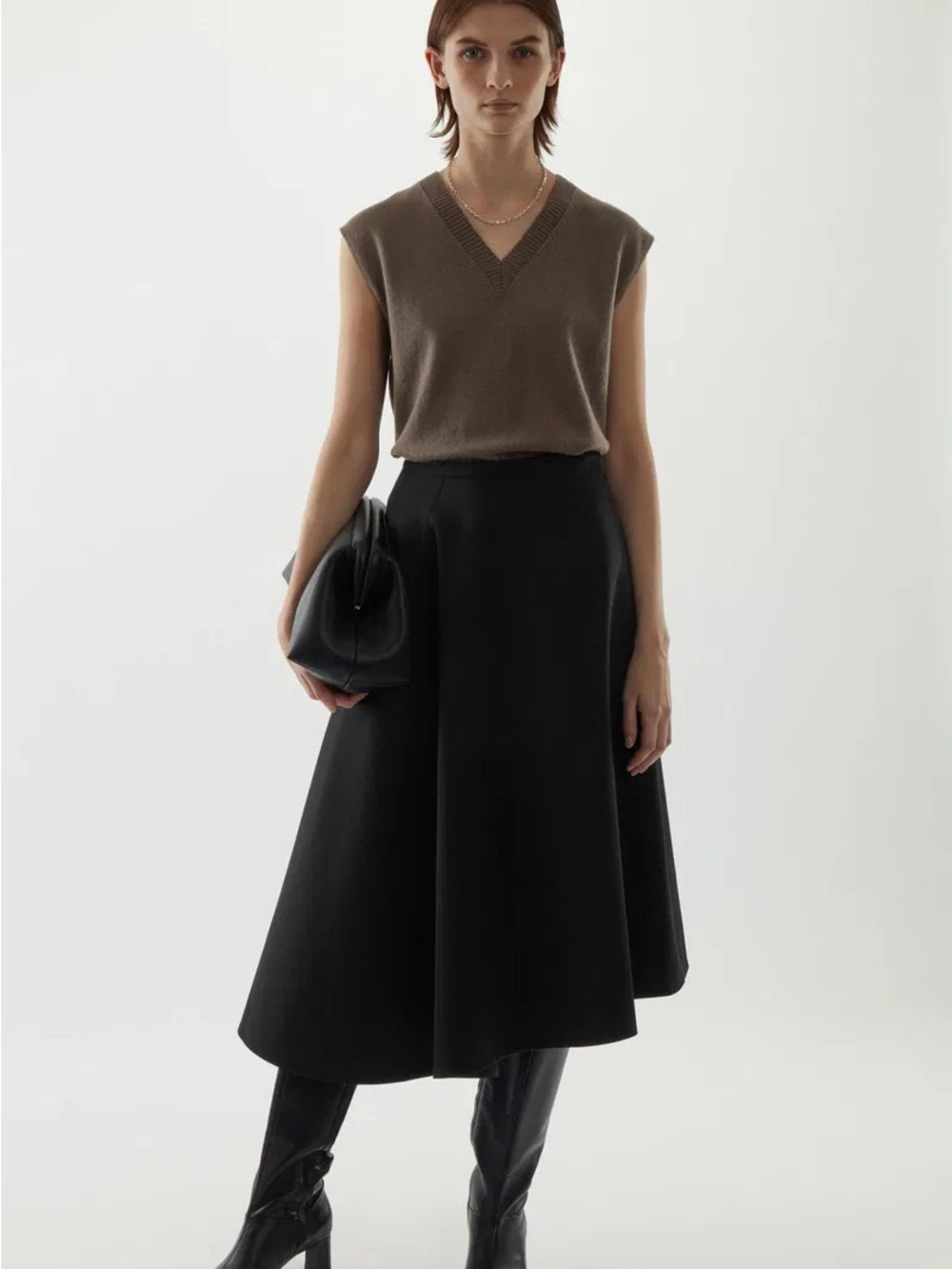 COS Asymmetric Organic Cotton A-line Skirt - Picture 8 of 12
